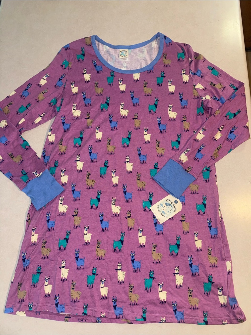 NWT Munki Munki Women’s Llama Nightgown Plus Size 2XL